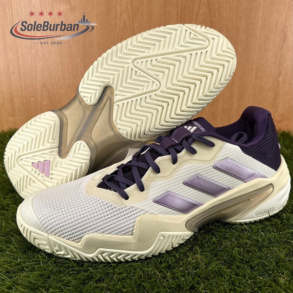 adidas Barricade 13 White Plum Tennis Shoes JR7814 Women's 11 / Men's 10